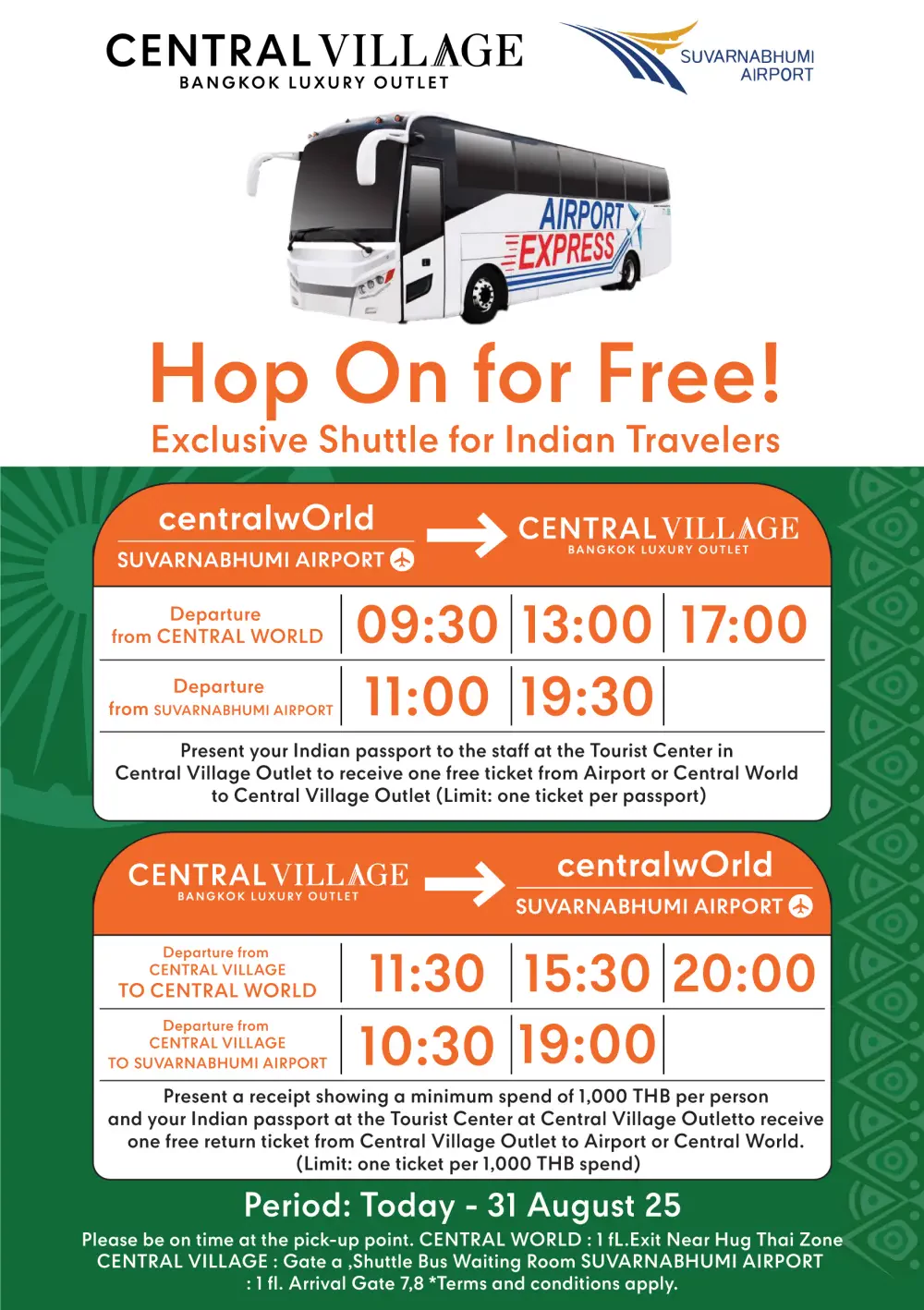 Hop On for Free! Exclusive Shuttle for Indian Travelers